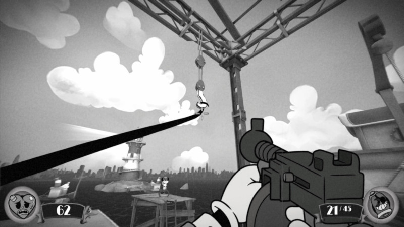 mouse fumi games 1930s vintage cartoon noir first person shooter FPS gameplay trailer